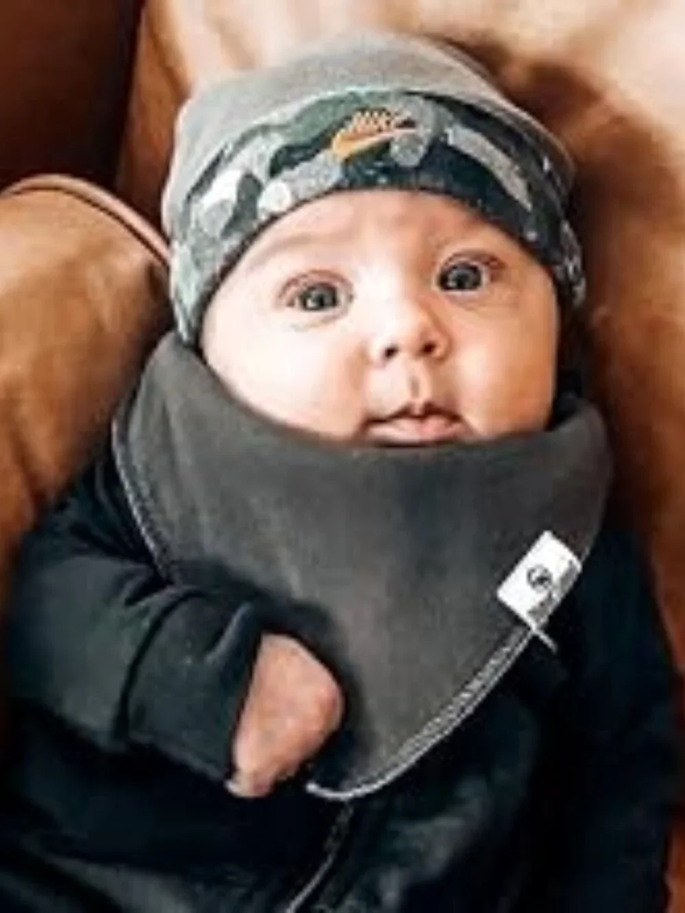 Diaper Squad 10 pack Darks Organic Cotton & Fleece Baby Bandana Drool Bibs Set